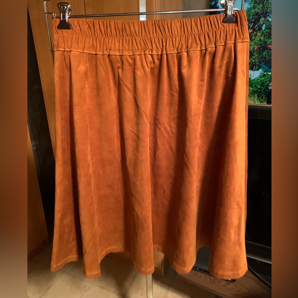 Elegant Brownish-Orange Women's Skirt